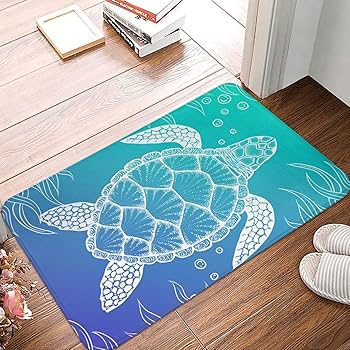 フロアマット　ウミガメ Amazon | カーフロアマット 4ピース ウミガメ (33) プリント