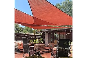 12x12x12 Red Triangle Sun Shade Sail Canopy Durable Waterproof UV Block for Outdoor