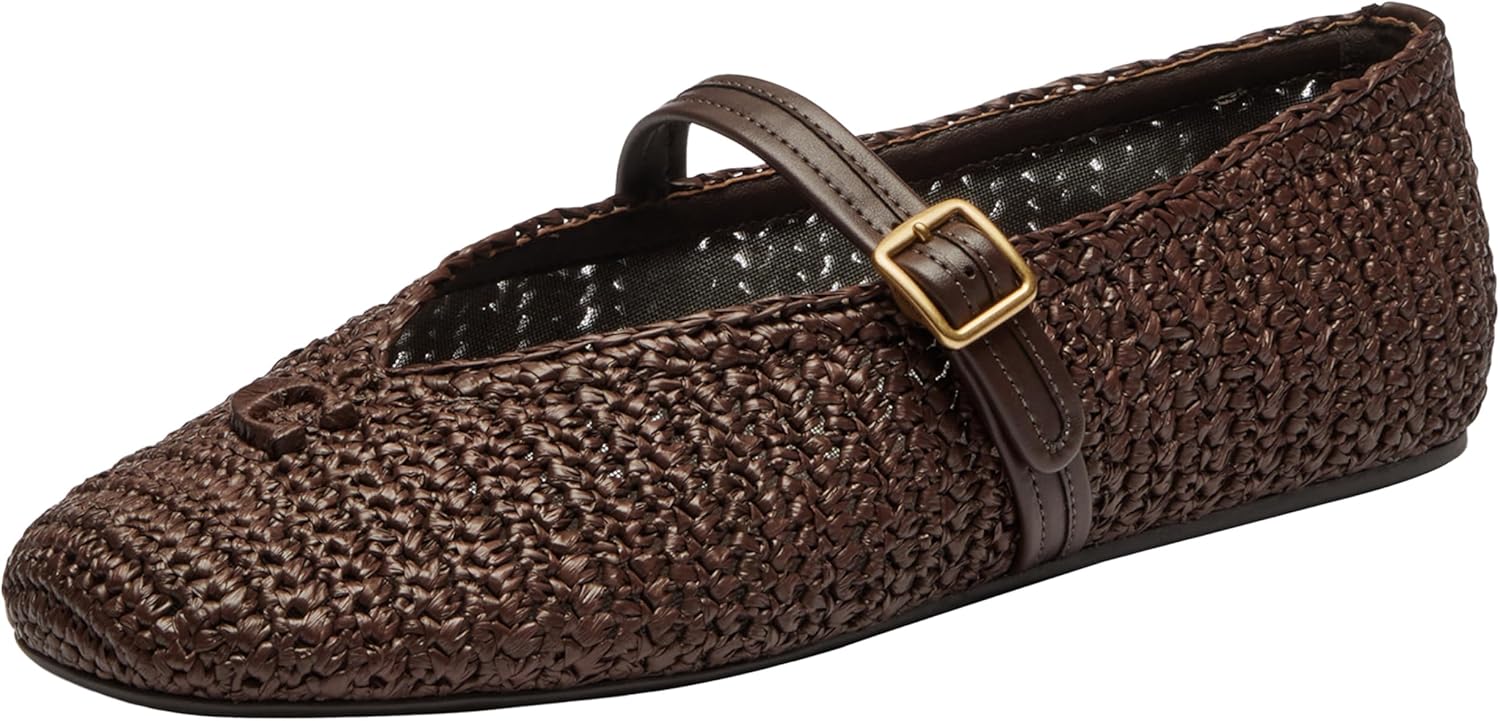 COACH Women's Sculpted C Soft Mary Jane Flats