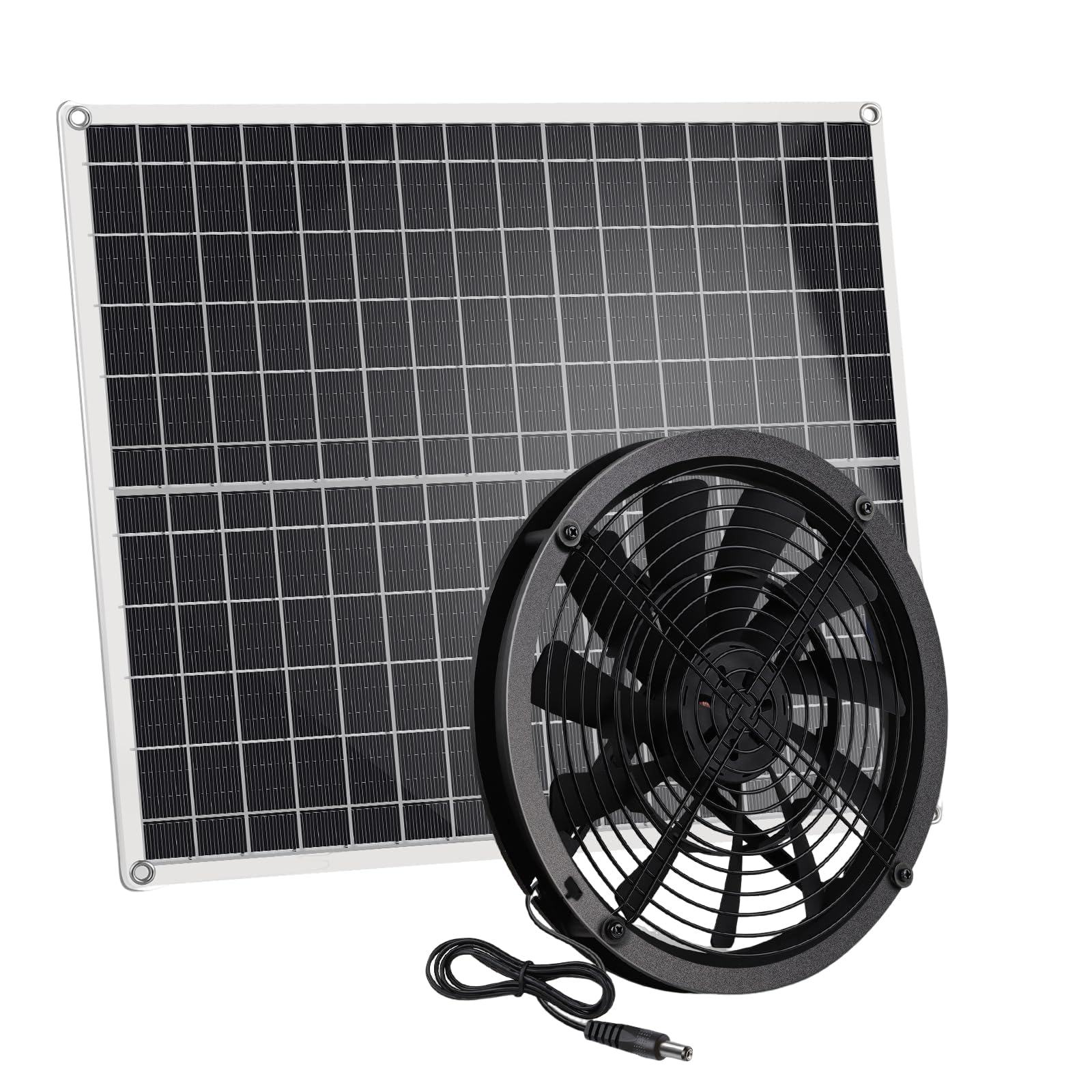 Solarenergie Lüftungsventilator, 20 W, hoher Motor, ideal für Gewächshäuser, Küchen, Hydrokultursysteme, leicht zu reinigendes Design, angetriebener Lüftungsventilator