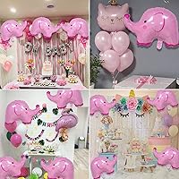 Vista 22 de 9 Pcs Zebra Elephant Jungle Safari Balloons Foil Helium Monkey Lion Zebra Giraffe Leopard Crocodile Bee Fox Shaped Animal Balloons for Wildlife