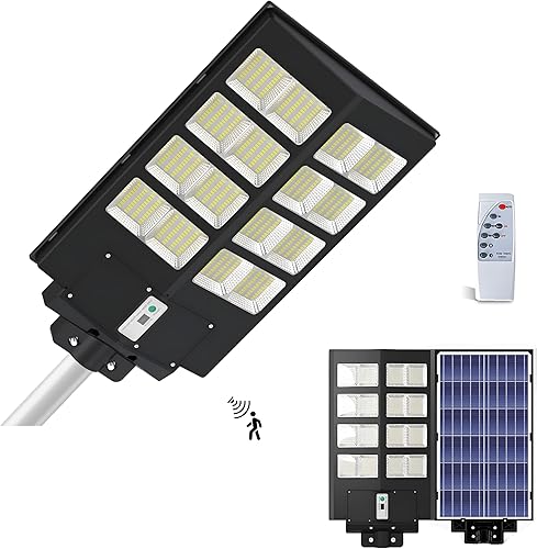 Miniatura 10 de Luz solar de calle de 1000-8000 W para exteriores, lámpara de estacionamiento comercial de 6500 K, del atardecer al amanecer, luz de inundación