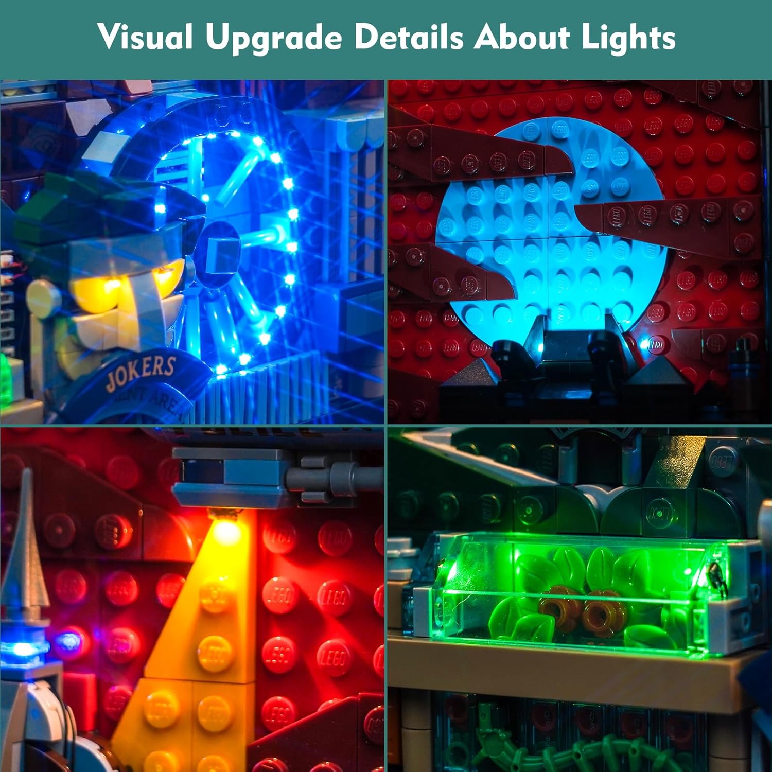 LocoLee LED Light Kit Compatible with Lego The Animated Series Gotham City 76271 - No Models Only Light, Creative Lighting Set Accessories Compatible with Lego 76271 Set (Upgraded Version Light Kit)