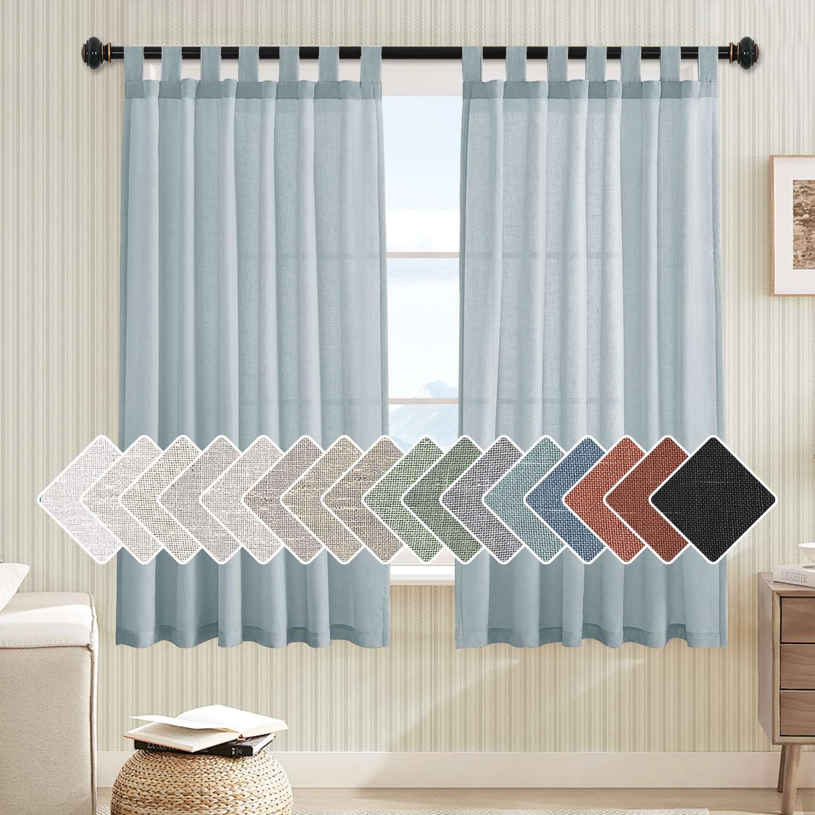 Amazon.com: H.VERSAILTEX Natural Linen Curtains Linen Textured
