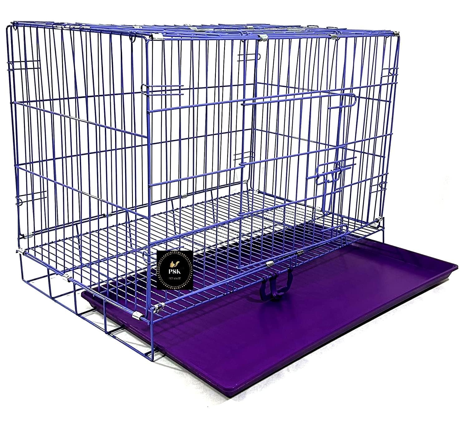 PSK PET MART Iron Create And Kennel For Dog Cage For Small Medium Large Size Dog Suitable For All Breeds Colour In Purple (24 Inch Cage, Purple) (B0C65Z584H) Amazon Price History, Amazon Price Tracker