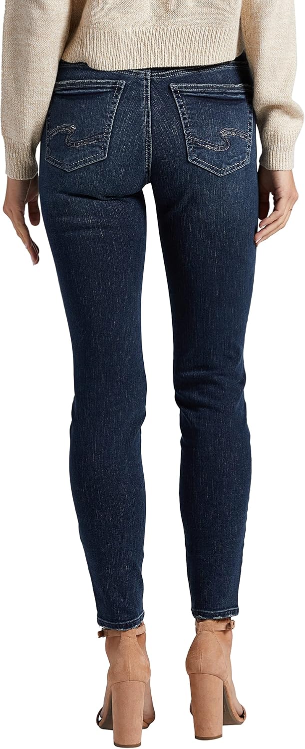 Silver Jeans Co. Women's Suki Mid Rise Curvy Fit Skinny Jeans - Image 3