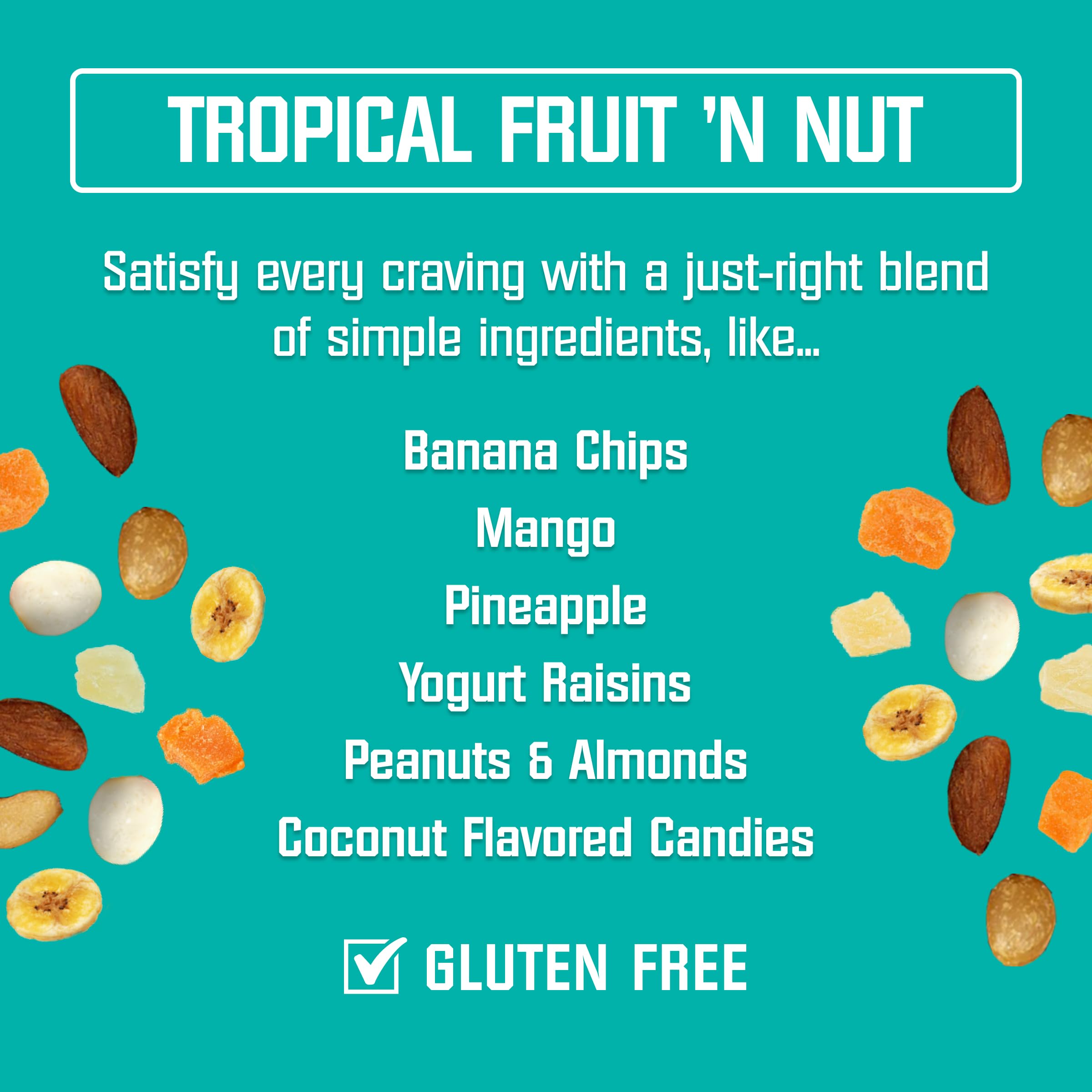 Kar's Nuts Tropical Fruit 'N Nut Trail Mix 156 ml Beutel (12 Stück)