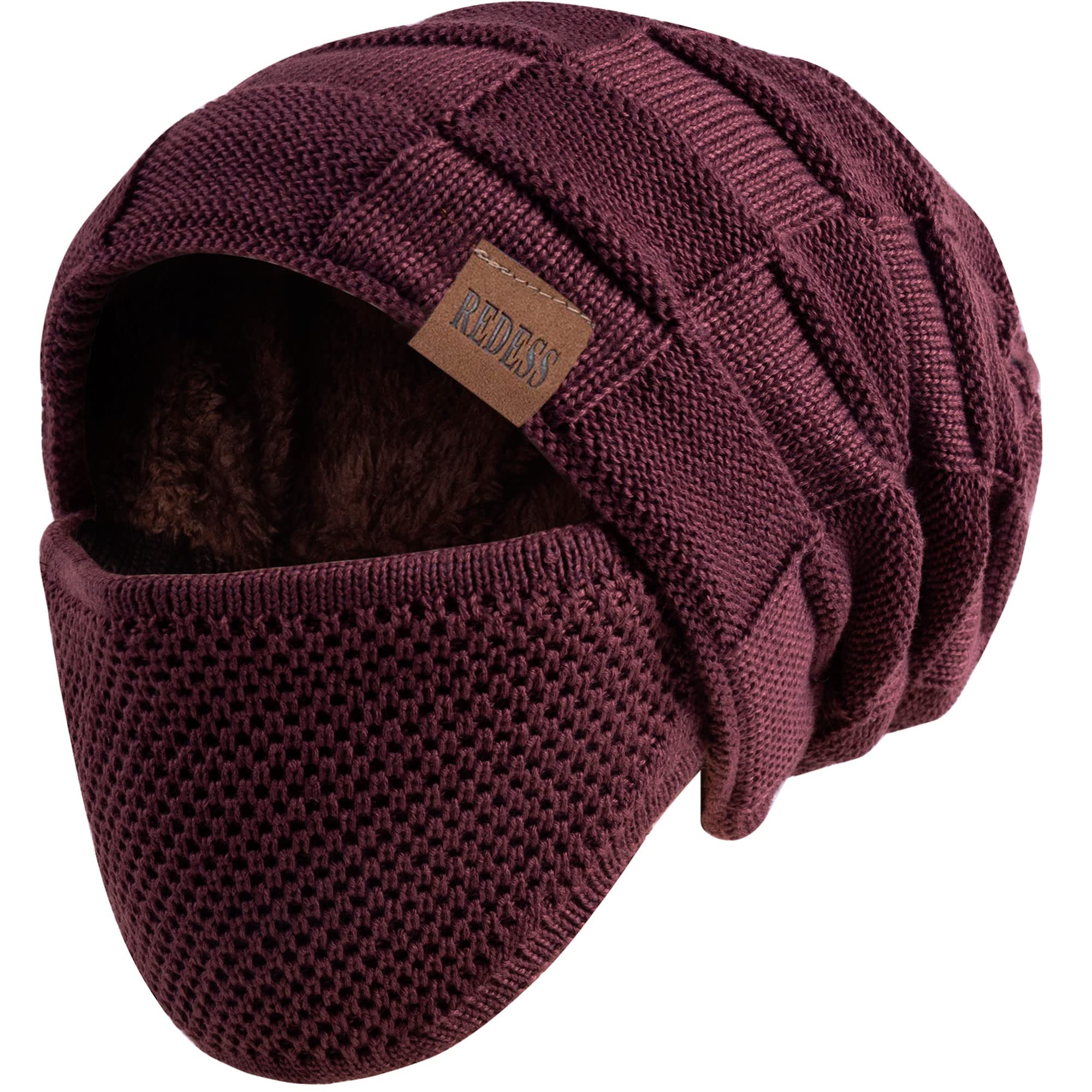 REDESS Cappello a Berretto per Uomini e Donne Cappelli Caldi Invernali in Maglia Slouchy Cappello a Cranio Spesso