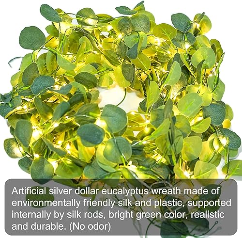 Miniatura 10 de Alpha Decor Hiedra para dormitorio 12 tiras de 240 luces LED en total guirnalda colgante de ratán de plantas falsas para bodas fiestas patio pared y