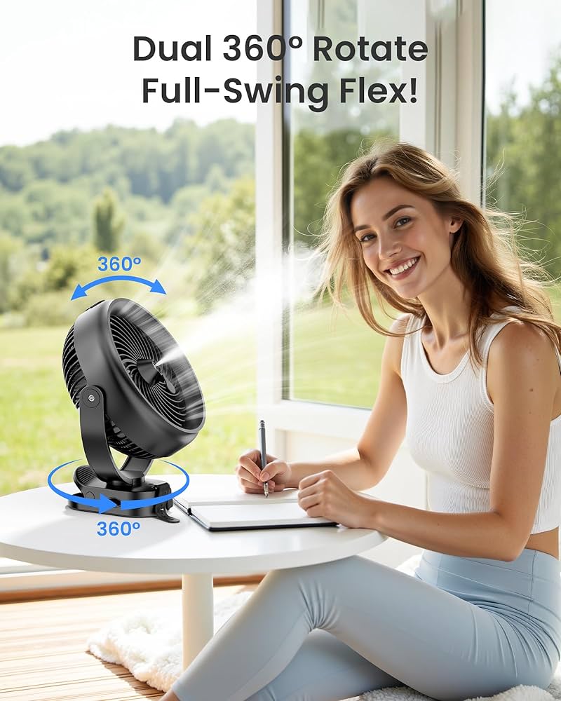 Amazon.com: Koonie 10000mAh Battery Operated Misting Fan