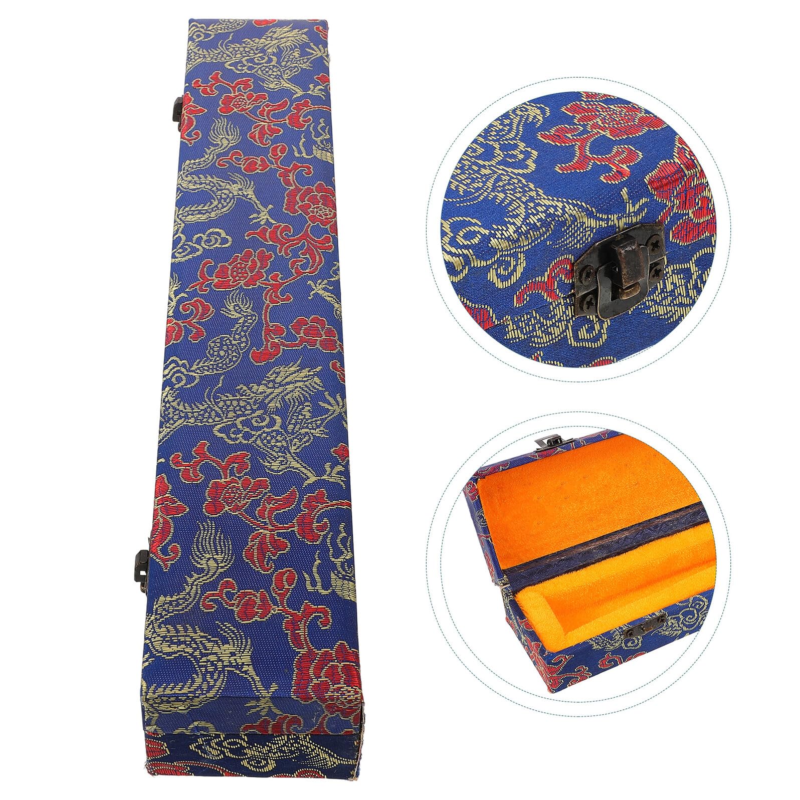 UKCOCO 5 Pezzi Scatola Regalo in Legno per Ventaglio Stile Ventaglio con Chiusura in Rame Custodia e Resistente Confezione