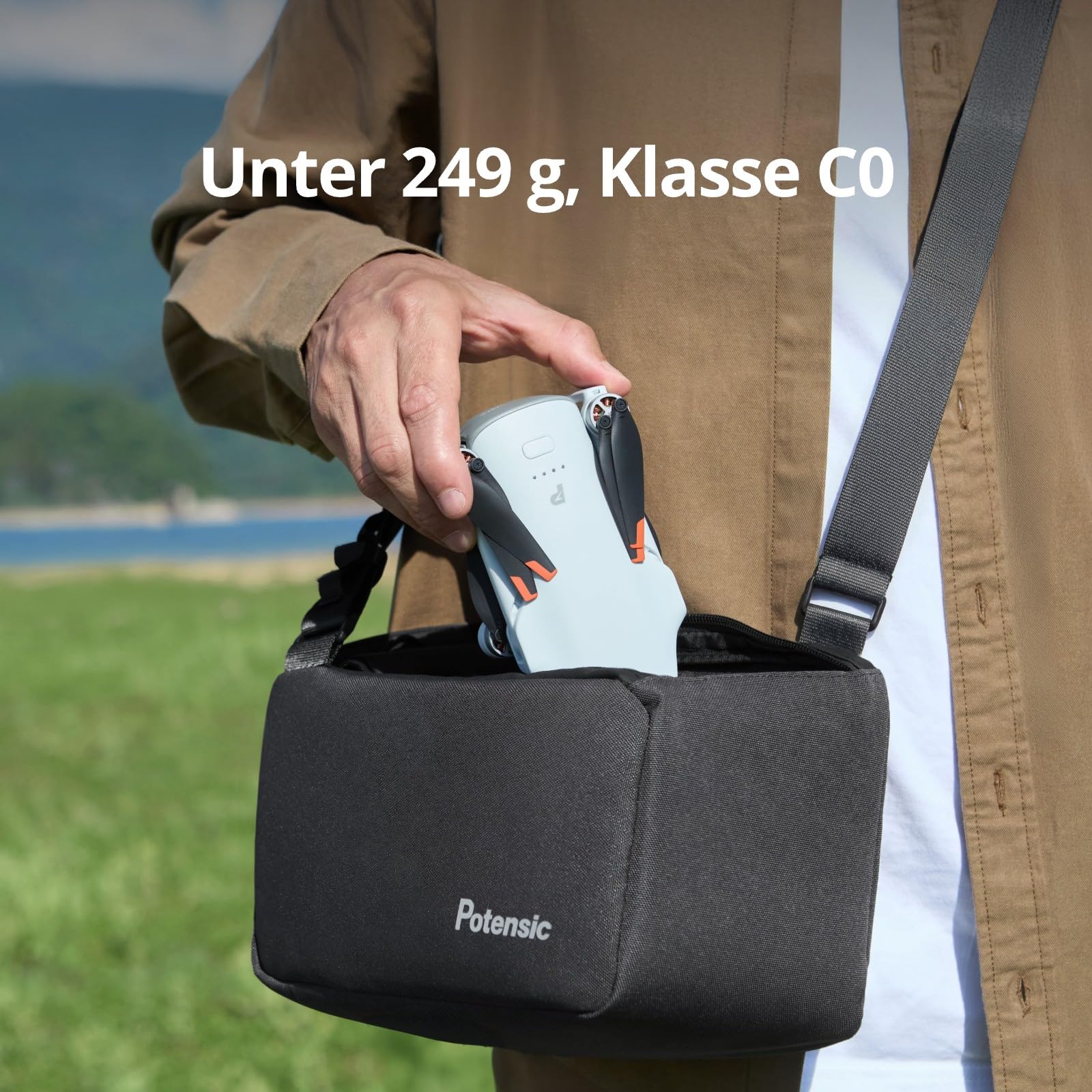 Potensic ATOM 3 Drohne mit Kamera 4K für Einsteiger, 4K/60 fps HDR-Video, 8K Foto, 1/1,3" Sensor, 3 Akkus 120 min Flugzeit, 16KM Übertragung, AI Folgen 2.0, Med-Tele, QuickShots, Unter 249g, Drone, C0