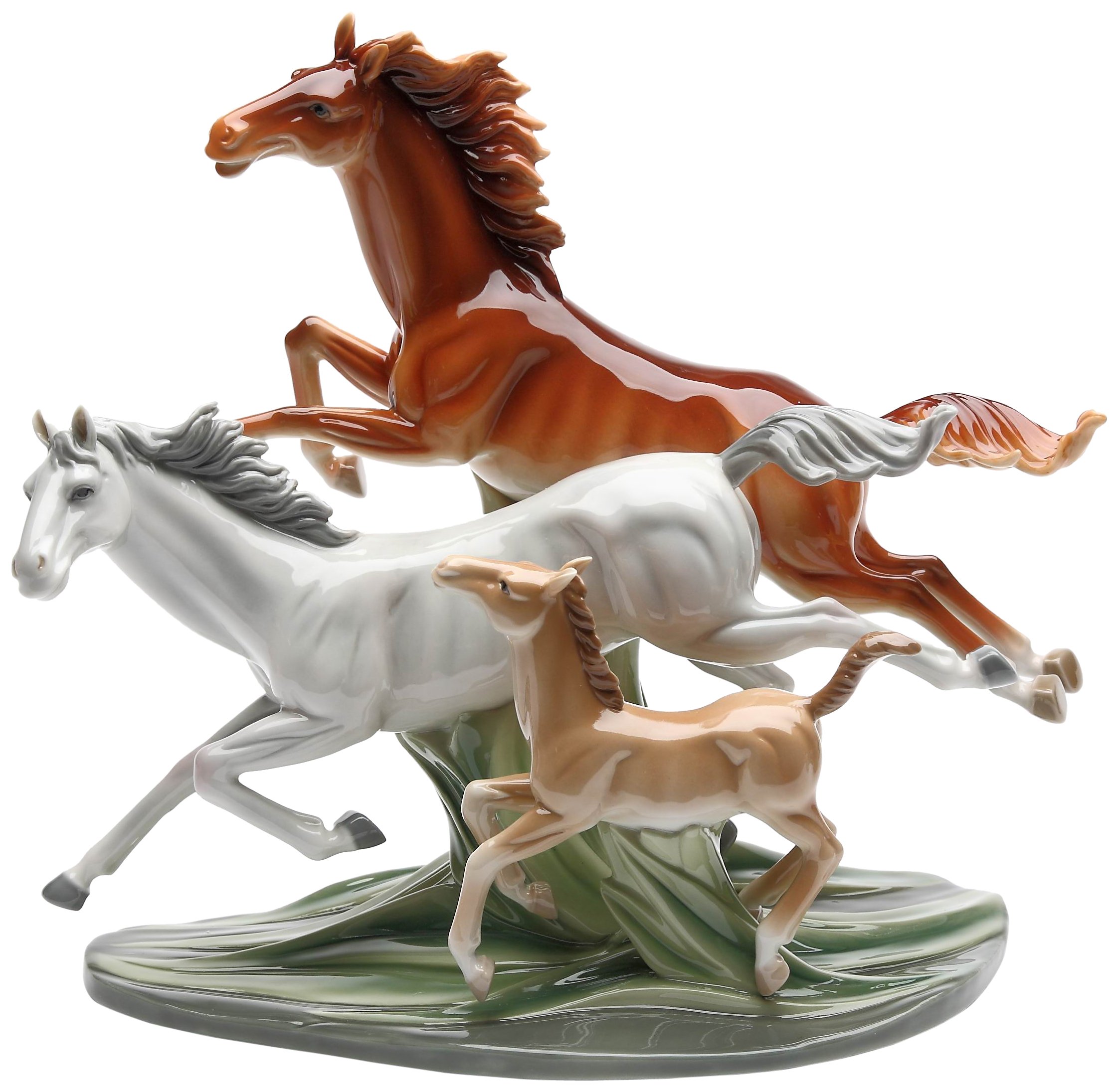 Cosmos Gifts 20849 Galloping Horses Porcelain Figurine, 11-7/8-Inch