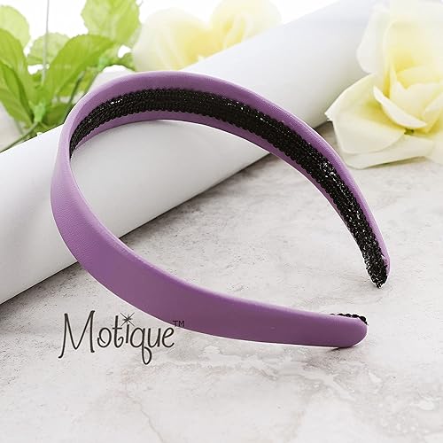 Miniatura 2 de Vincha firme para el cabello de 1 pulgada de ancho de símil cuero para dama y niña talla única  Púrpura claro