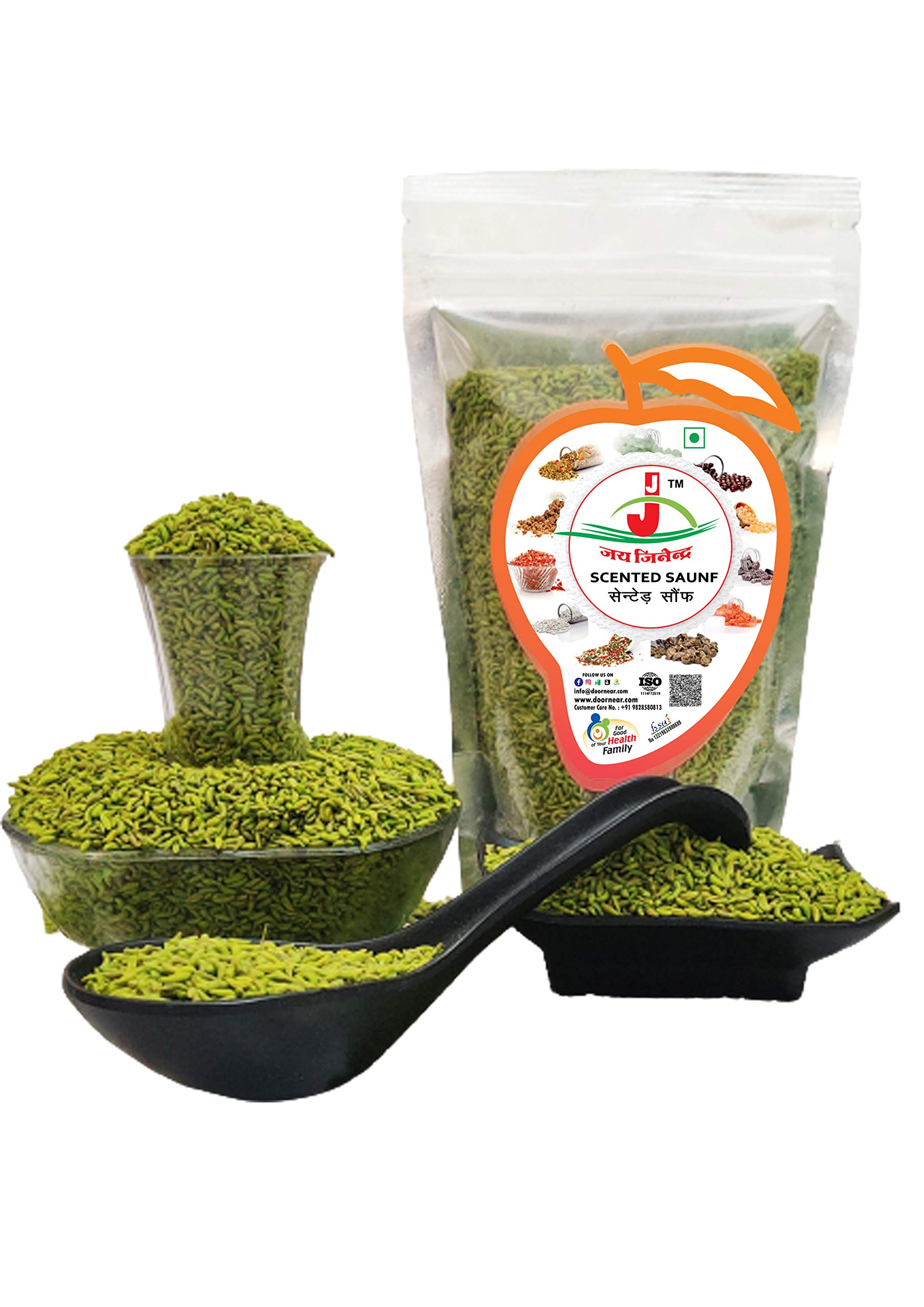 Jai Jinendra Jinendra Premium Home Made Scented Fennel Seeds Mouth Freshener (Mukhwas Mix) – 250g | Natural, Aromatic & Refreshing Saunf for Fresh Breath