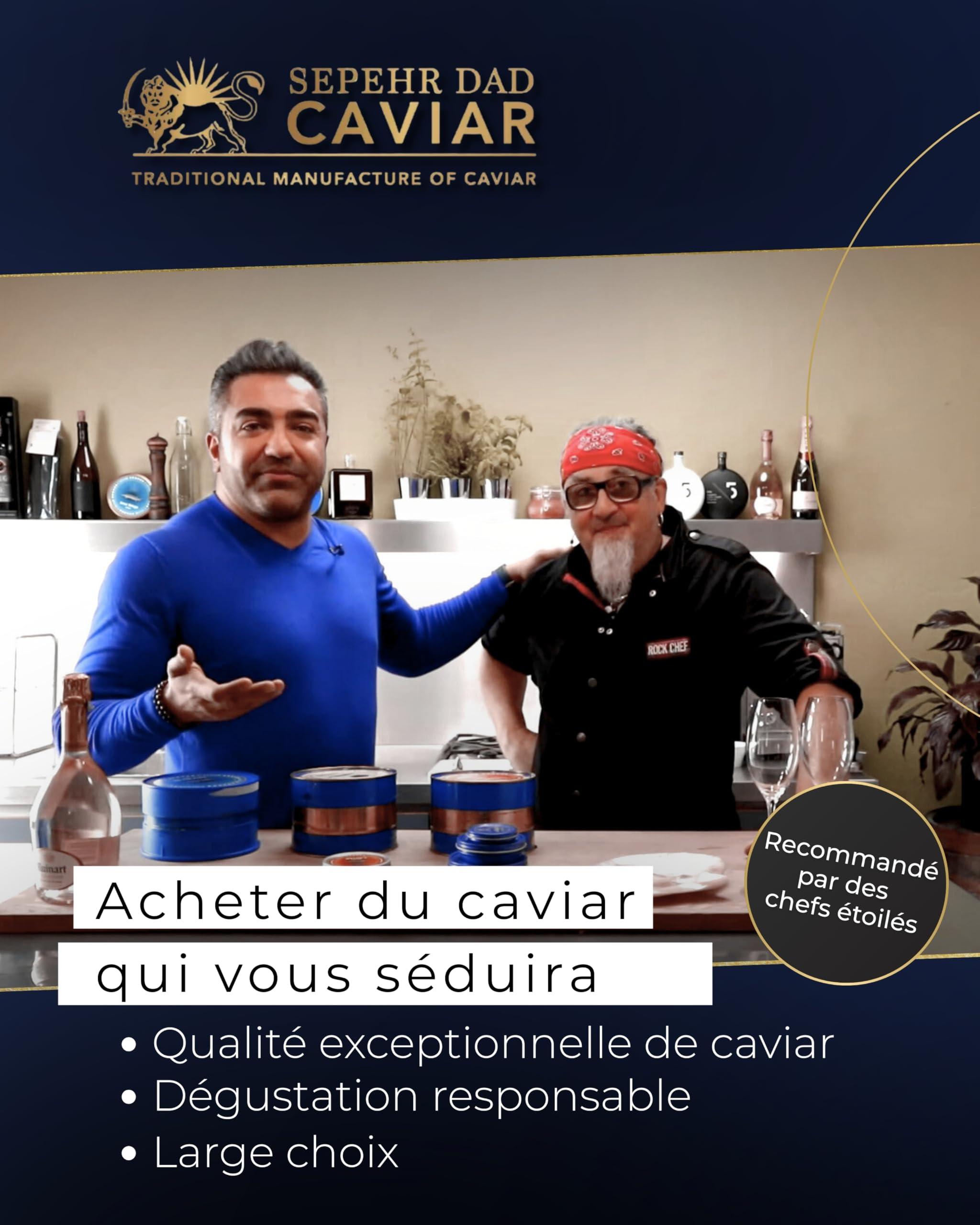 Sepehr Dad Caviar de Sibérie | Caviar d'esturgeon de Sibérie | Elevage UE | 250g