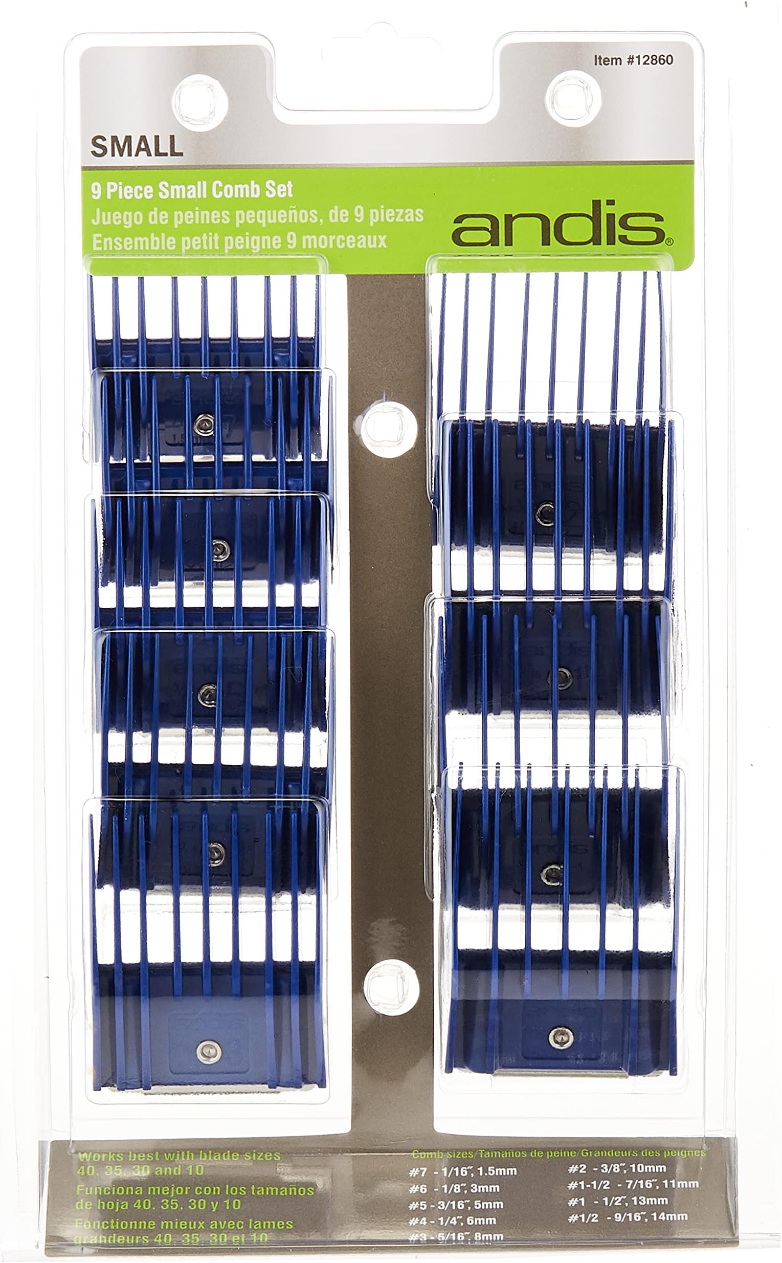 Andis - Set 9 combs raised
