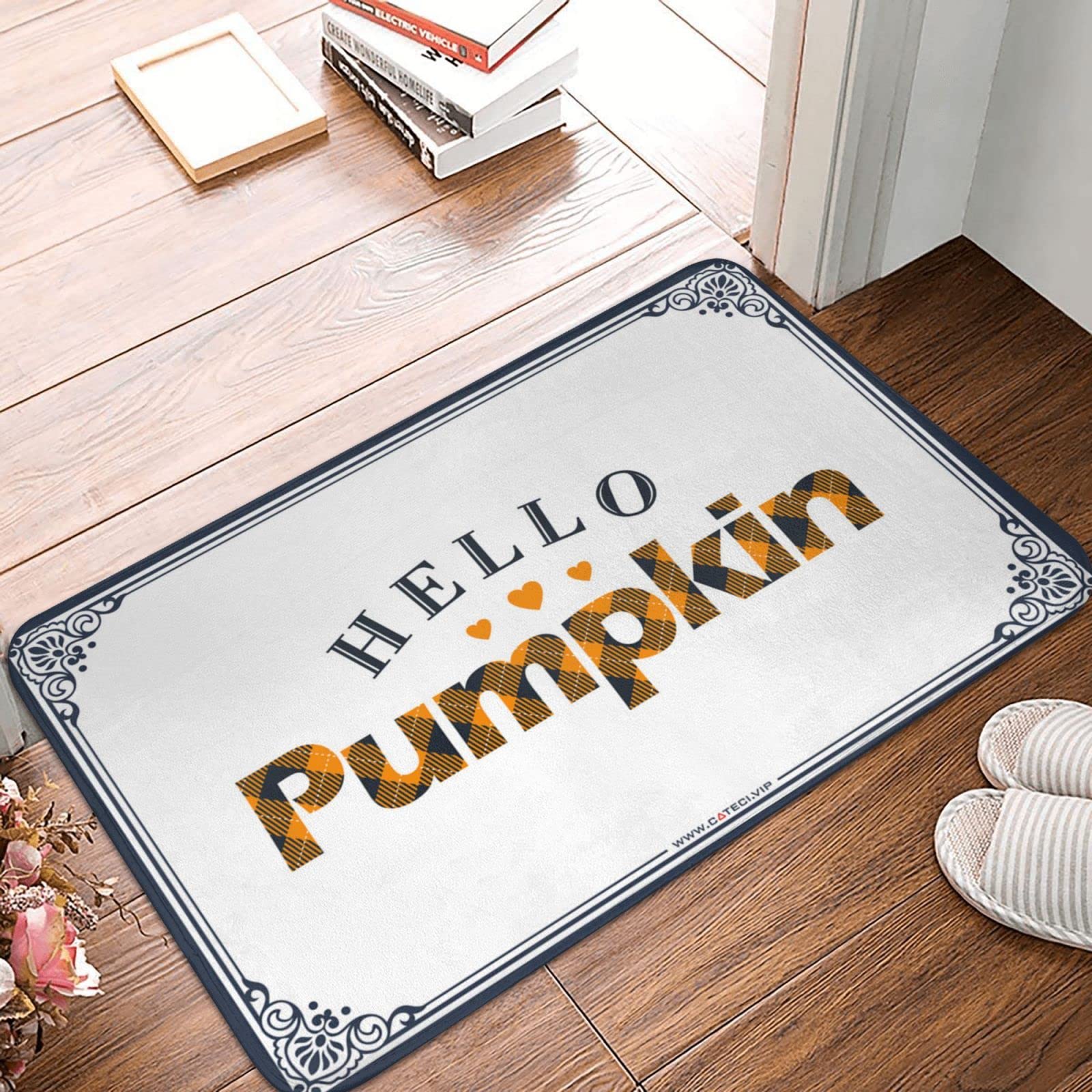 Paillasson Hello Pumpkin 50x80 cm antipoussière pour décoration de bar arrière