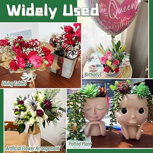 Miniatura 5 de 8 piezas de espuma floral redonda, espuma verde para flores húmedas y secas, bloque de espuma para plantas de floristería para bodas, flores