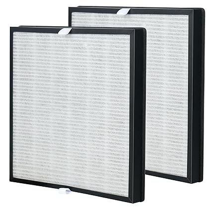 SAKEGDY V-Series HEPA Replacement Air Filter, Compatible with Wynd Max Home Purifier, 3-in-1 High Efficiency Filter, 1 Set (2 pcs)