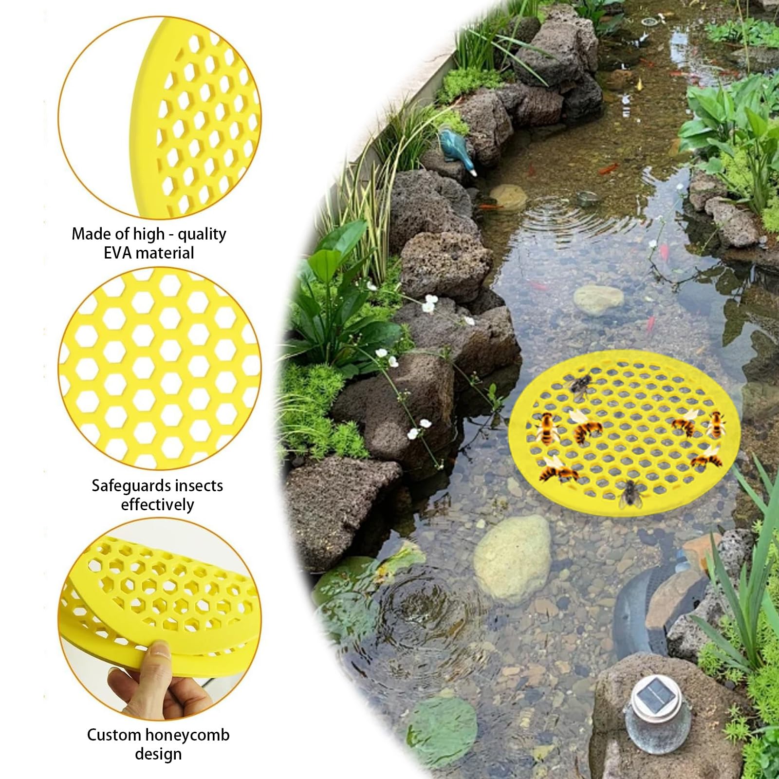 4 Stück Schwimmende Bieneninsel, Bienentränke Für Den Garten