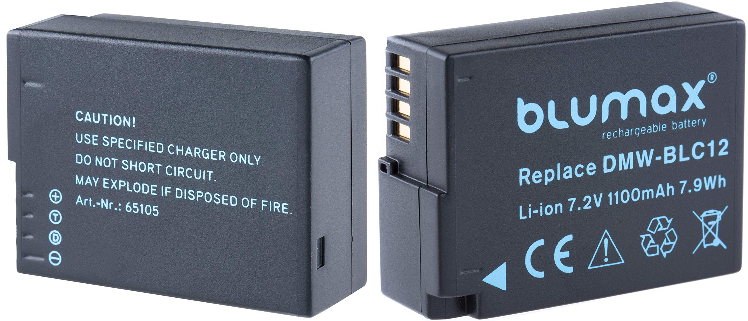 2x Akku + Ladegerät Für Panasonic Lumix - Kompatibel Mit DMW-BLC12