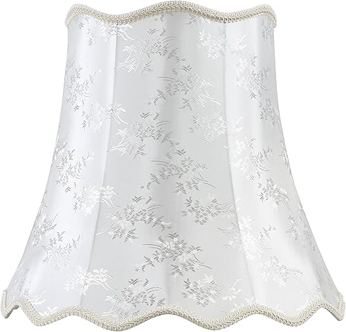 Aspen Creative 34068, pantalla de araña beige pagoda cosida a mano, tela texturizada jacquard, 10 pulgadas superior x 16 pulgadas inferior x 15 Aspen Creative 34068, pantalla de araña beige pagoda cosida a mano, tela texturizada jacquard, 10 pulgadas superior x 16 pulgadas inferior x 15