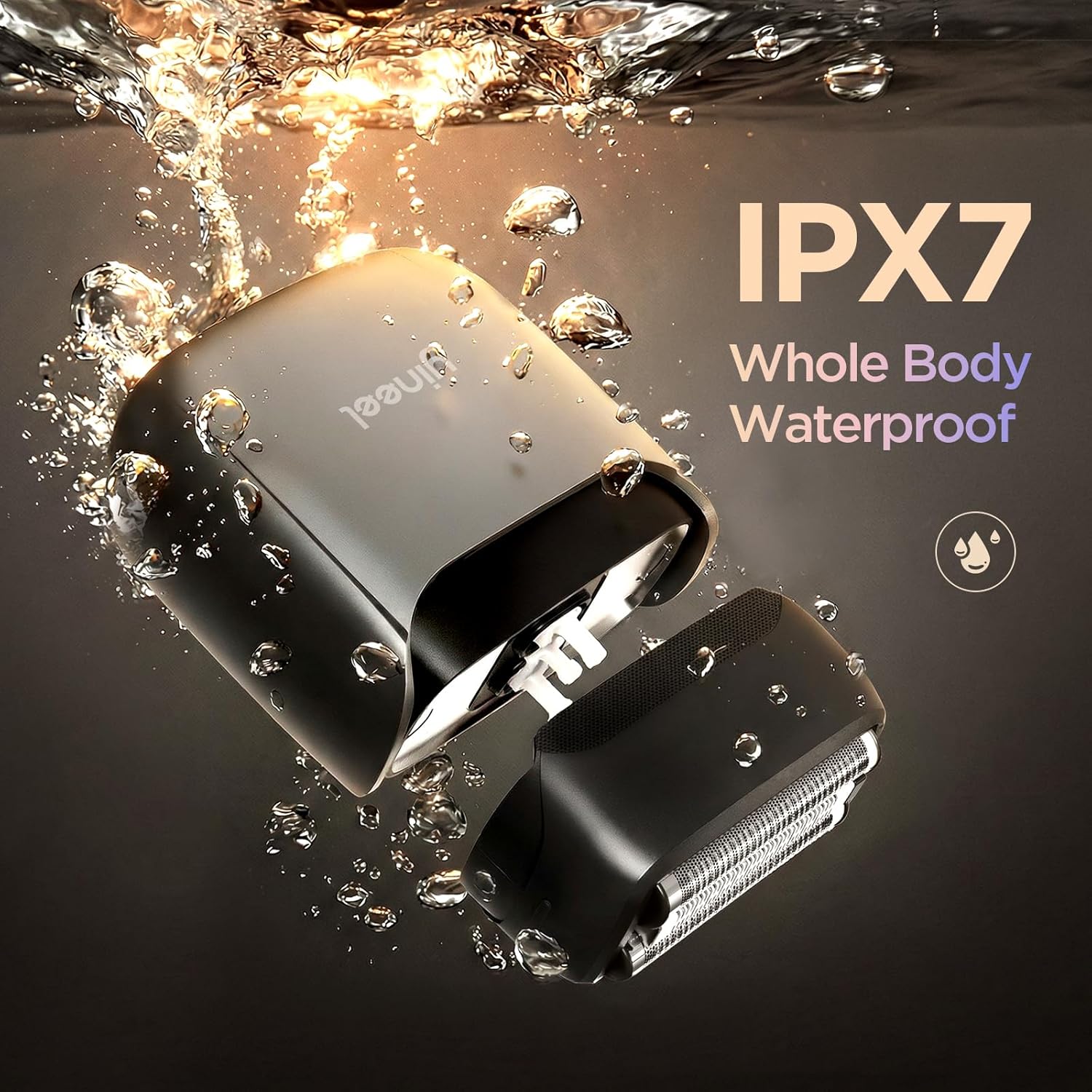 Yineel VT100 Electric Foil Shaver for Men, Pocket-Sized with Case, Sleek Portable Mini Electric Razor, 90mins Runtime, 3 Floating Blades, Travel-Friendly, IPX7 Waterproof, Gifts for Men