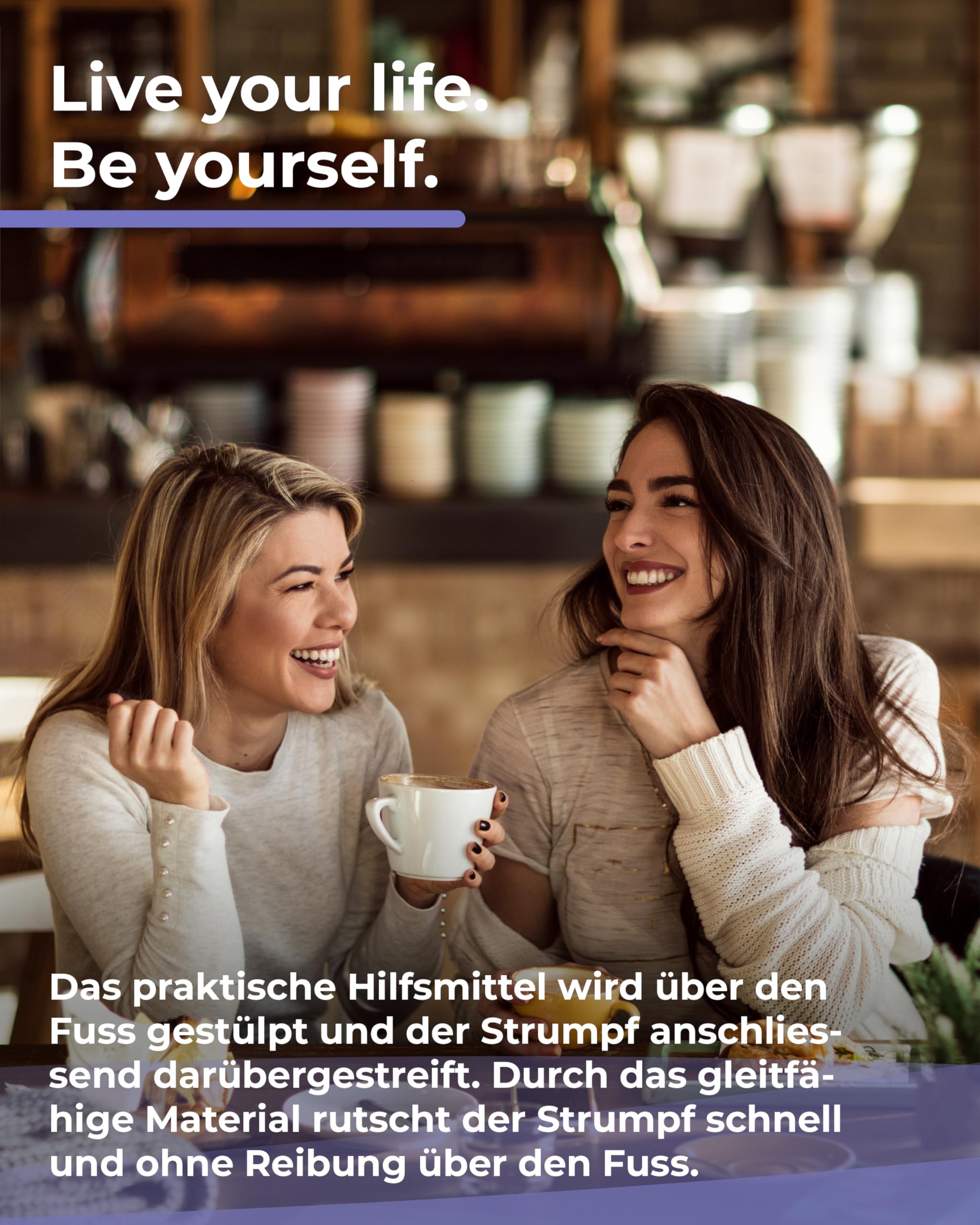 Sigvaris magnide on/off XL - Aus- und Anziehhilfe für Kompressionsstrümpfe mit geschlossener Spitze, Zum mühelosen Aus- und Anziehen, Schont den Strumpf