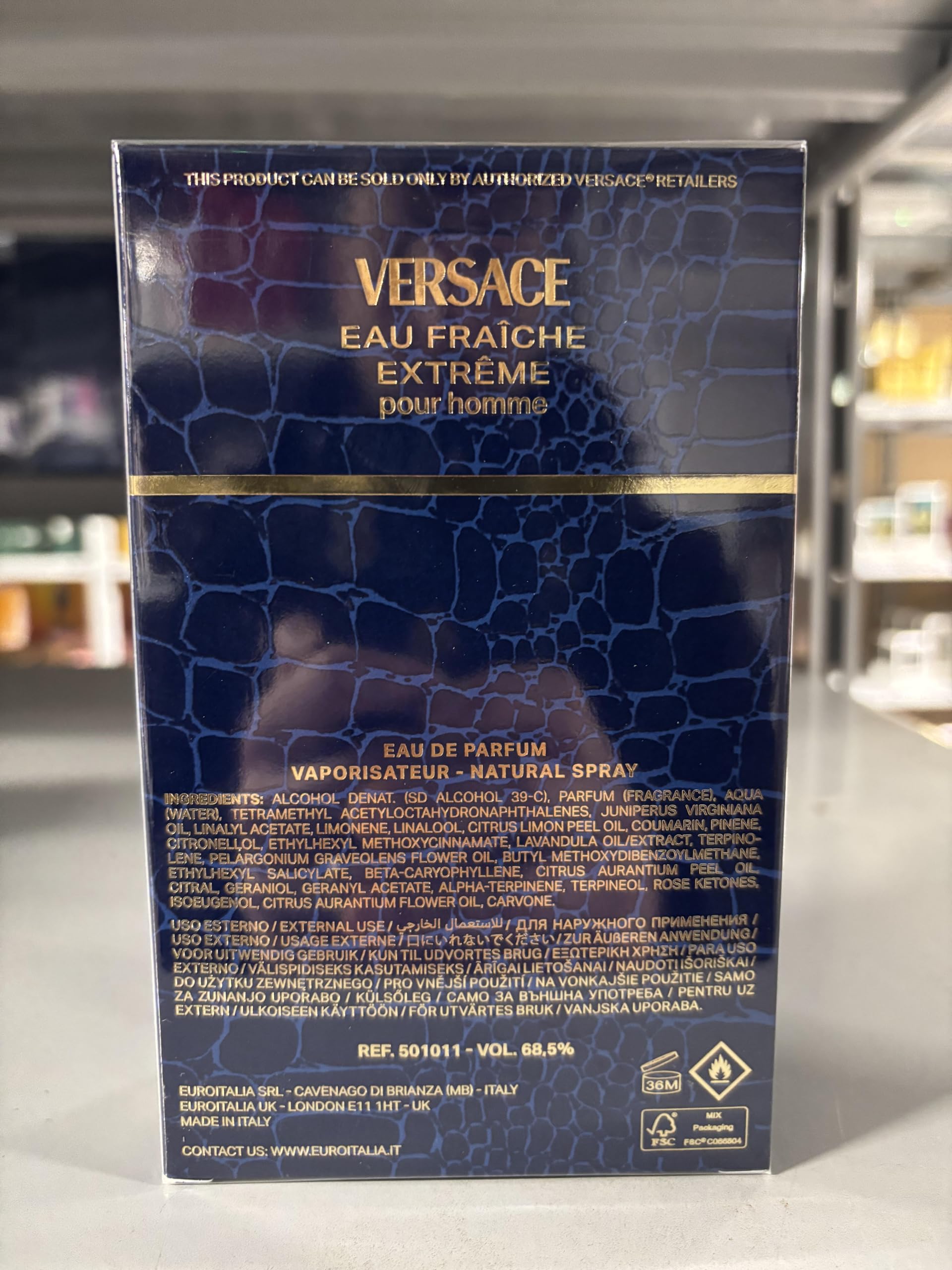 Versace Man Eau Fra?che Extreme Pour Homme Eau De Parfum 200 Ml