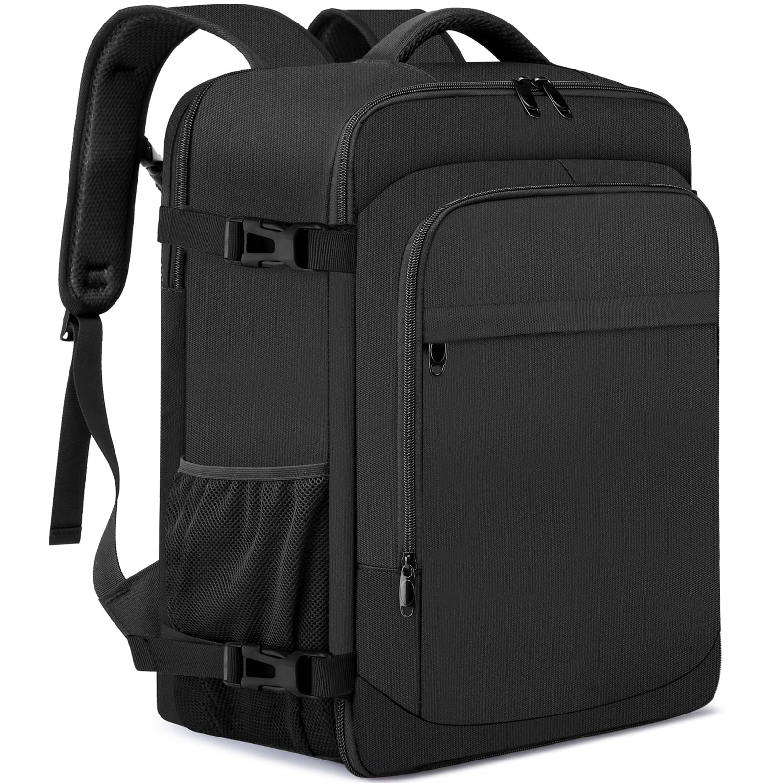 ENZOSUM Mochila Viaje Cabina Avion 45x36X20 para Easyjet Equipaje de Mano 45x36X20 Easyjet Mochila Cabina para Easyjet, Bolsa de Viaje Easyjet 45x36X20 Mochilas Hombre Mujer para Ordenador Portátil 30L Negro