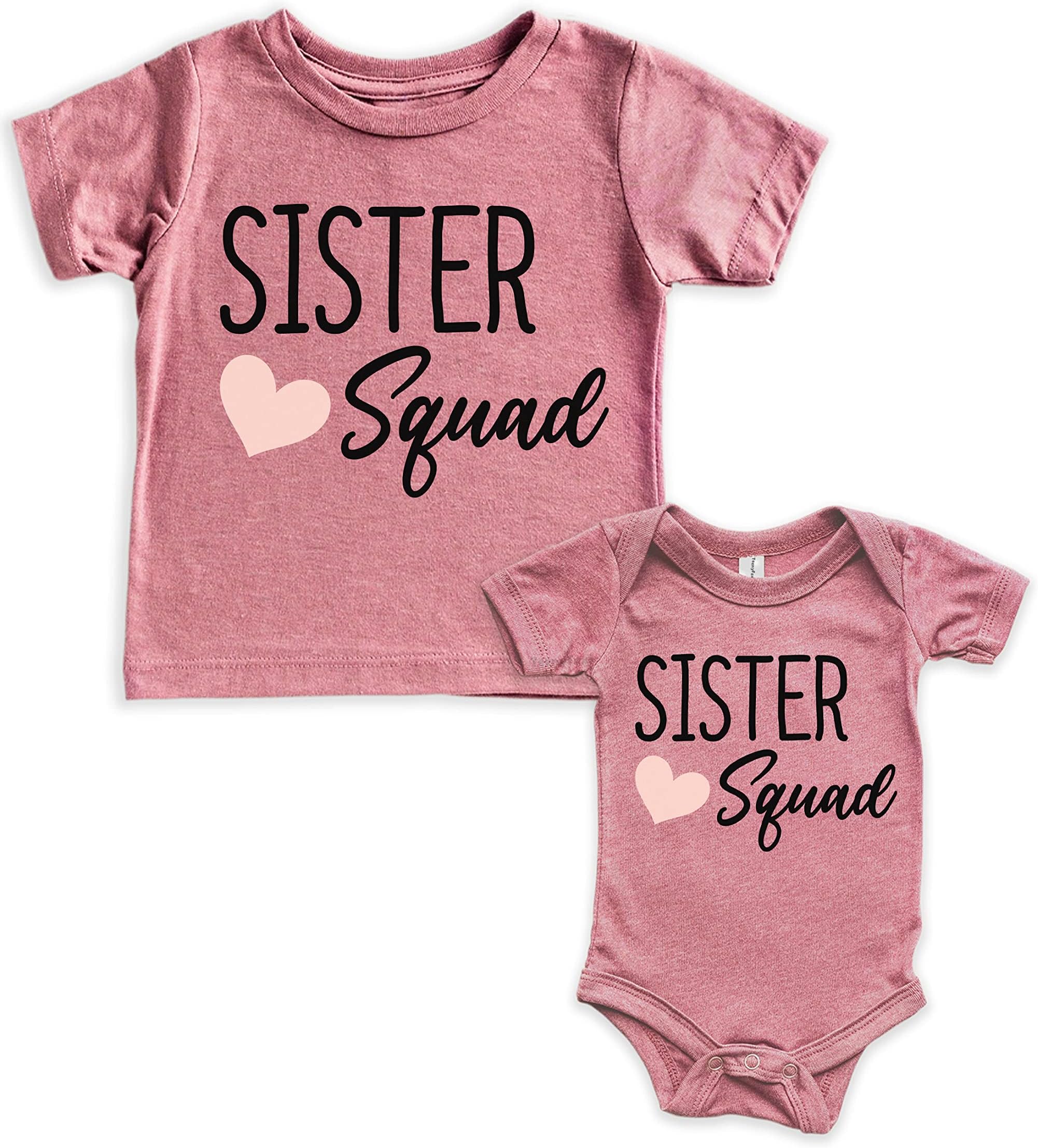 Teeny FoxSister Squad T-Shirt Set Gift For Sibling Matching Shirts Outfits