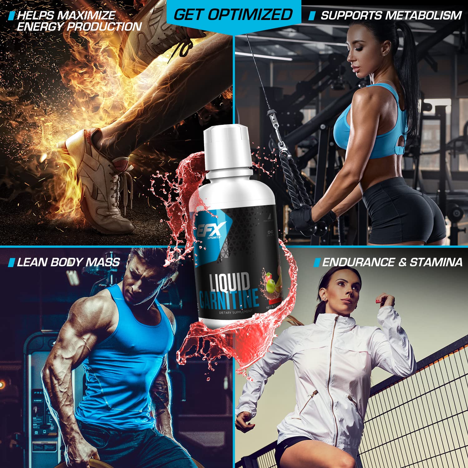 Amazon.com: EFX Sports L-Carnitine Liquid 1500mg, Improve Performance and  Strength, Vitamin B5 (31 Servings, Fruit Punch) : Everything Else