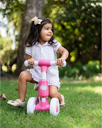 Miniatura 3 de Best Ride On Cars Bicicleta de equilibrio para niños y niñas de 1 año, 3 ruedas, bicicleta de equilibrio para bebés, primera bicicleta para niños de