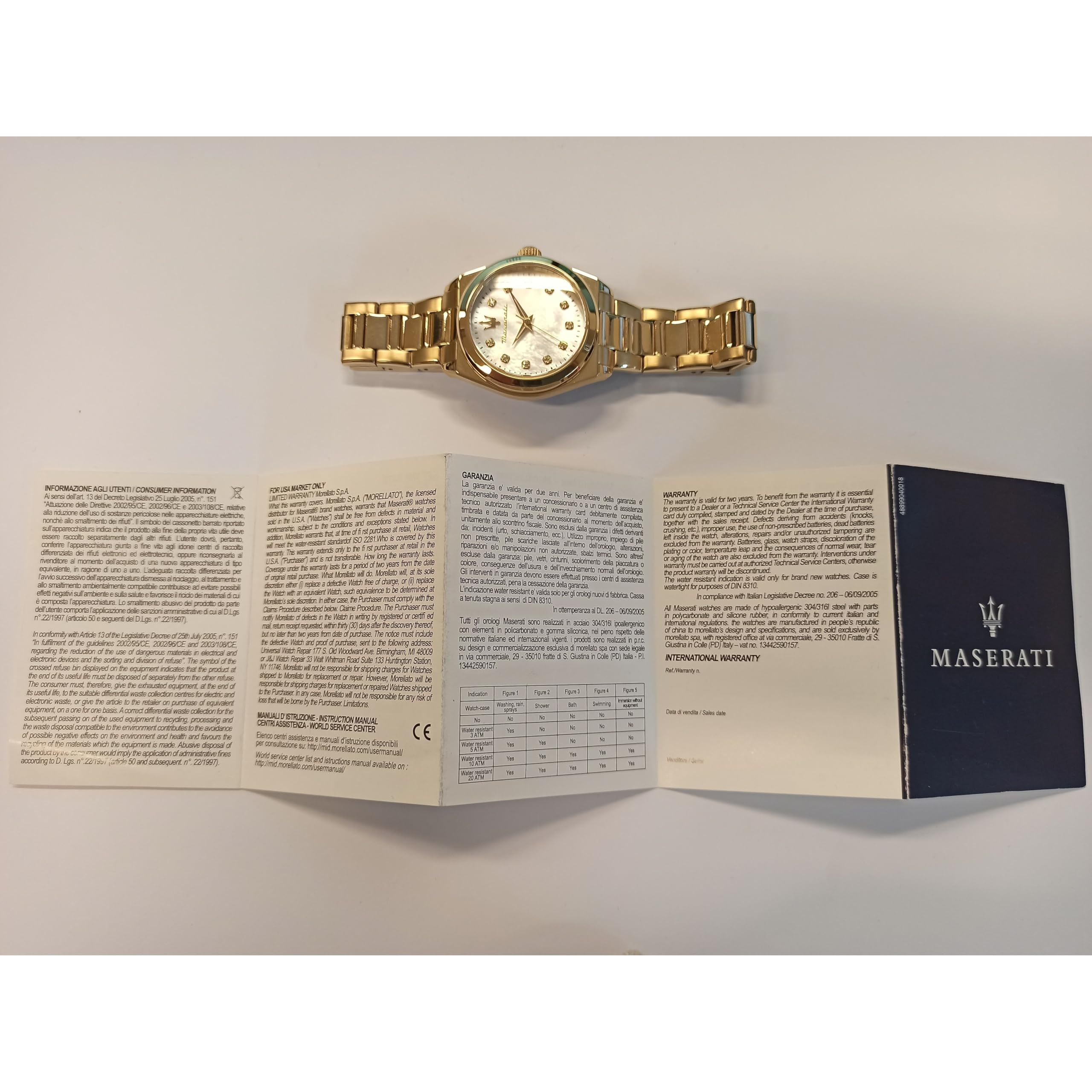 Maserati Orologio Donna in Acciaio, Solo tempo, Analogico, 35 mm, Collezione VELOCITA', Cristalli - R8853152502