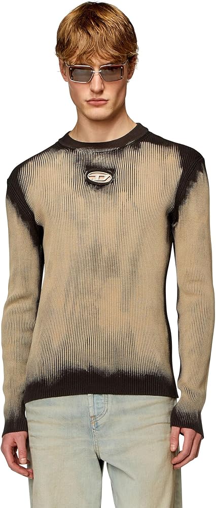 DIESEL K-Darin ヴィンテージ風ニット K-DARIN-D プルオーバーニット｜ブラック｜メンズ｜DIESEL