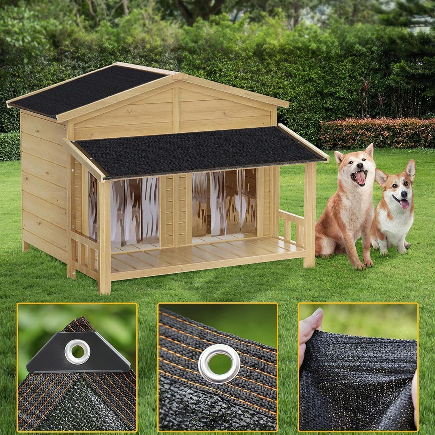 Malla de Sombra con Ojales, Red de Sombra 80-95% UV-Malla Sombreo Exterior HDPE Transpirable para Jardín Invernadero Pérgola Patio Balcón y Gallinero, Toldo de Sombra Resistente Viento - 4