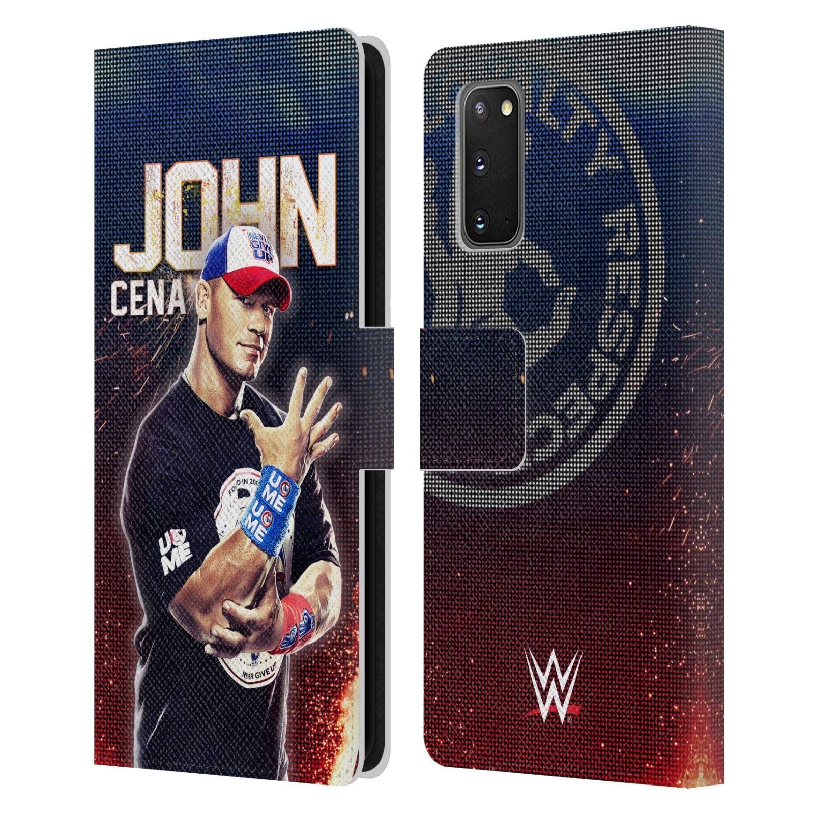 Head Case Designs Offizielle WWE John Cena Superstars Leder-Wallet-Hülle Kompatibel mit Samsung Galaxy S20 / S20 5G