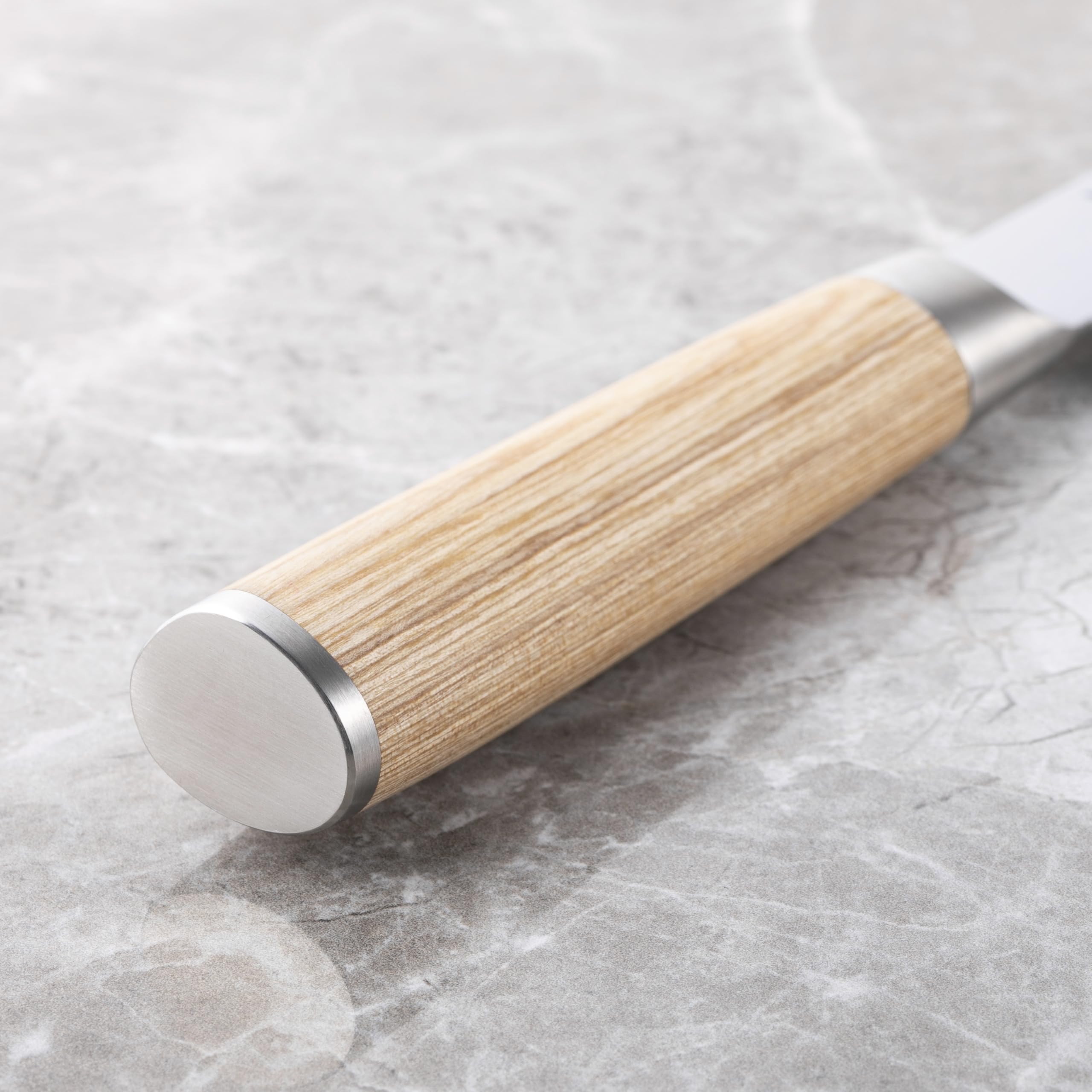 KAI Shun Classic White Santoku 18 cm longitud de la hoja - Cuchillo de Damasco 32 capas núcleo VG MAX - 61 (±1) HRC - Mango de madera Pakka - Hecho en Japón - cuchillo de cocina japonés forjado