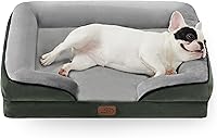 Vista 105 de Bedsure Camas ortopédicas para perros de gran tamaño – Cama lavable grande para perros y gatos, impermeable, cómodo sofá para perros con funda Negro
