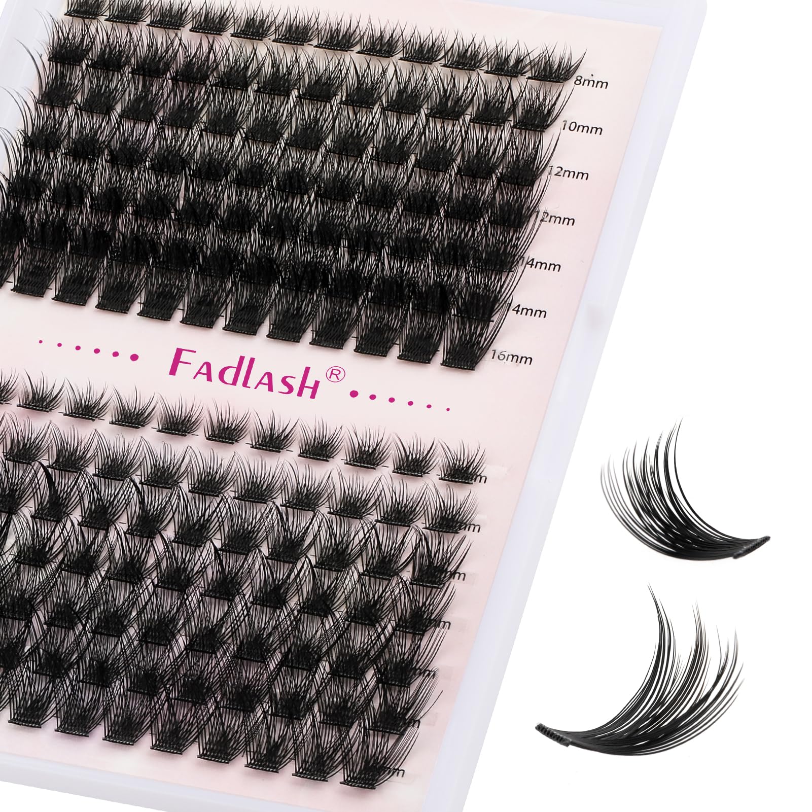 Lash Clusters DIY Eyelash Extensions 168 Clusters Lashes D Curl 0.07 Natural Individual Lash Extensions Mixed Tray False Eyelashes Soft & Strong Thin