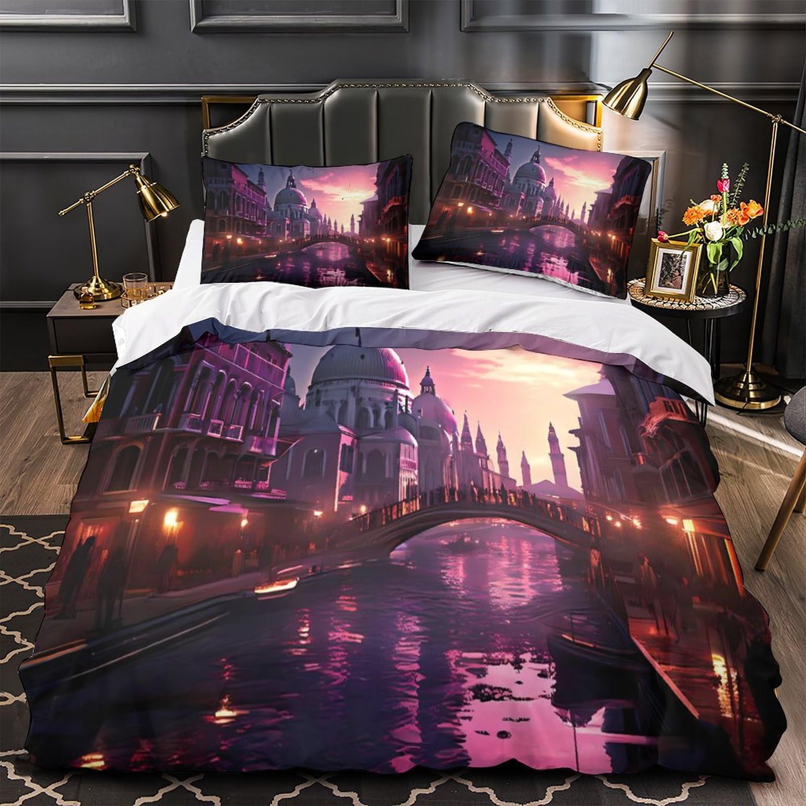 Housse de couette Venise hypoallergénique pour protéger les peaux sensibles
