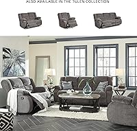 Vista 6 de Signature Design by Ashley Tulen - Sofá reclinable manual moderno, con lengüeta, color gris oscuro