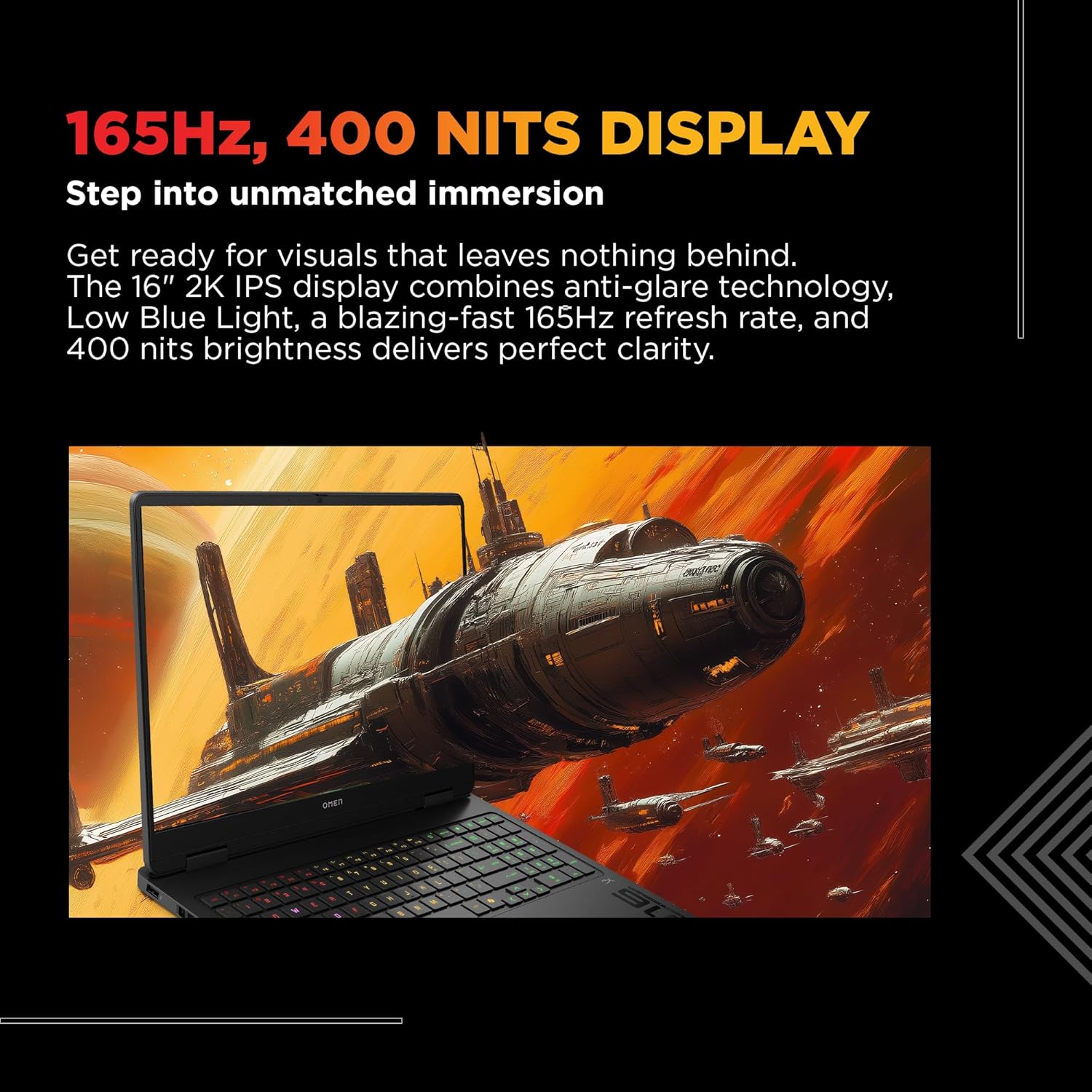 HP Omen, Intel Core Ultra 7 255H, 8GB RTX 5060 (24GB DDR5, 1TB SSD) 165Hz, 2k WUXGA, 3ms, 400 nits, 16''/40.6cm, Win11, M365* Office24, Black, 2.42kg, an0015TX, RGB, Gaming Laptop 15 81lR ew2dRL. SL1500