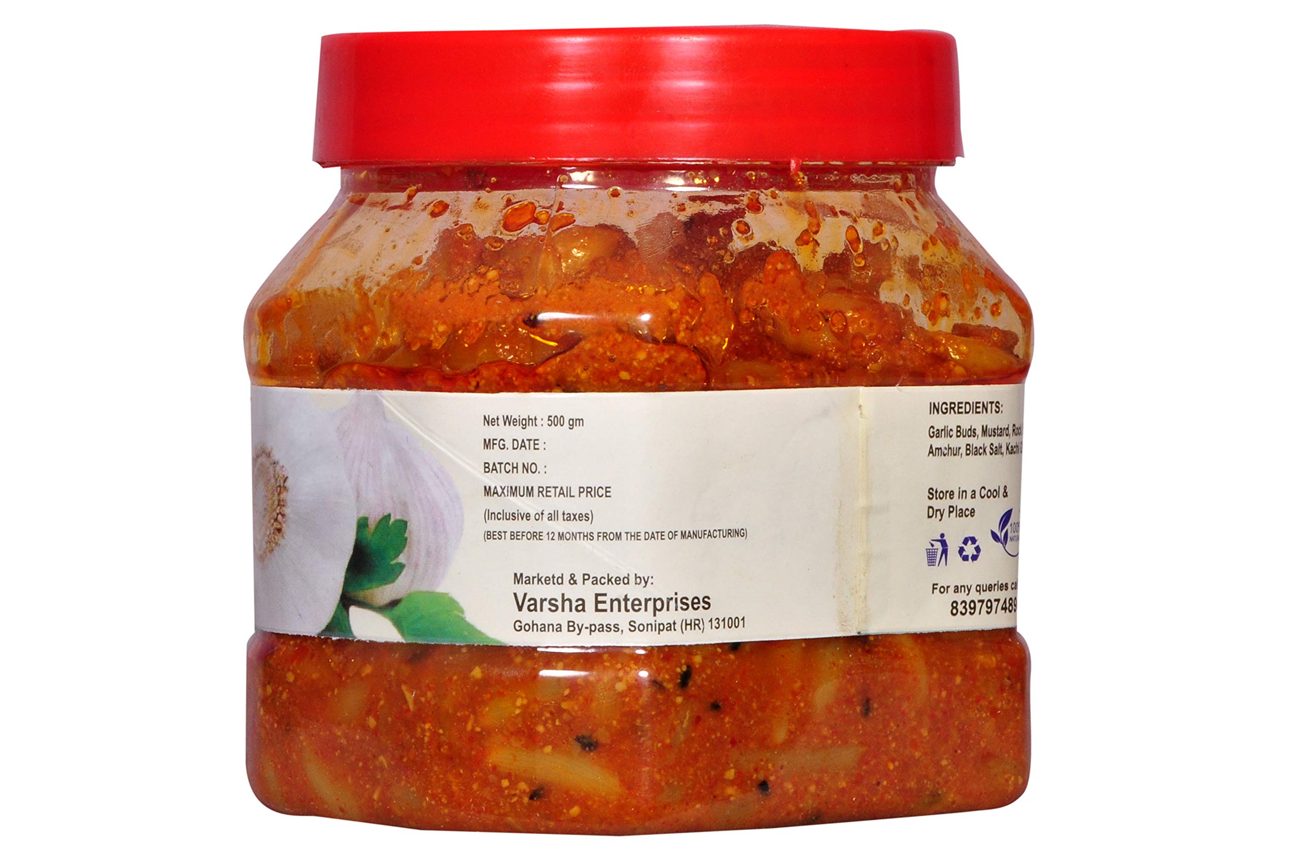 Natural Diet Organics Punjabi Punjabi Garlic Pickle with Full Pieces Lashun Ka Achar || Low Oil Pickle - 400 Grams || 100% Fresh Achar with Homemade Taste & Pure Natural Healthy Ingredients 2