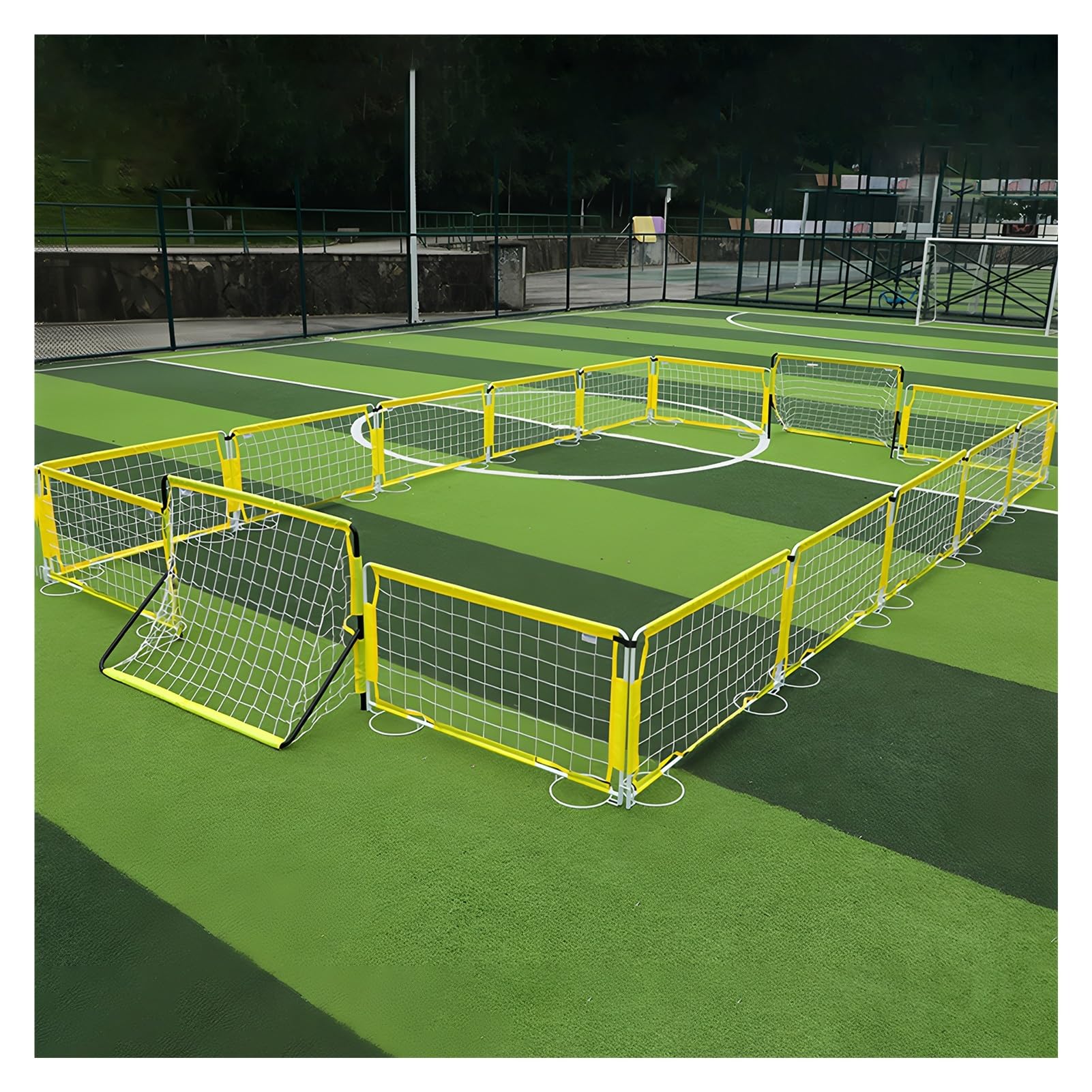 Mini Porta Da Calcio Per Prato Scolastico, Recinzione Pieghevole Per Campo Da Calcio E Rete Da Calcio, Rete Da Calcio Leggera Che Può Essere Combinata Arbitrariamente