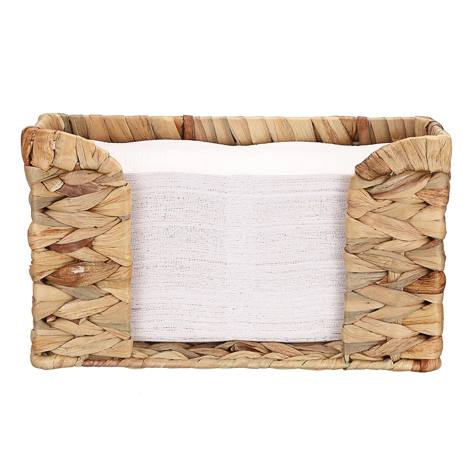 BSTKEY 1pc Natural Water Hyacinth Paper Towel Dispenser Napkin Holder