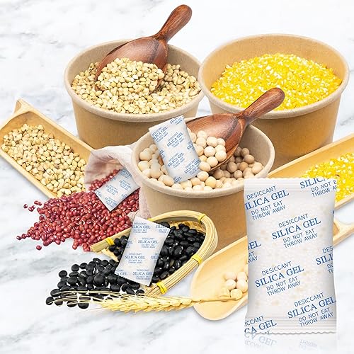 Miniatura 7 de Absorbentes de humedad, 20G 75 unidades de desecantes transparentes de primera calidad para almacenamiento, paquetes desecantes de gel de sílice