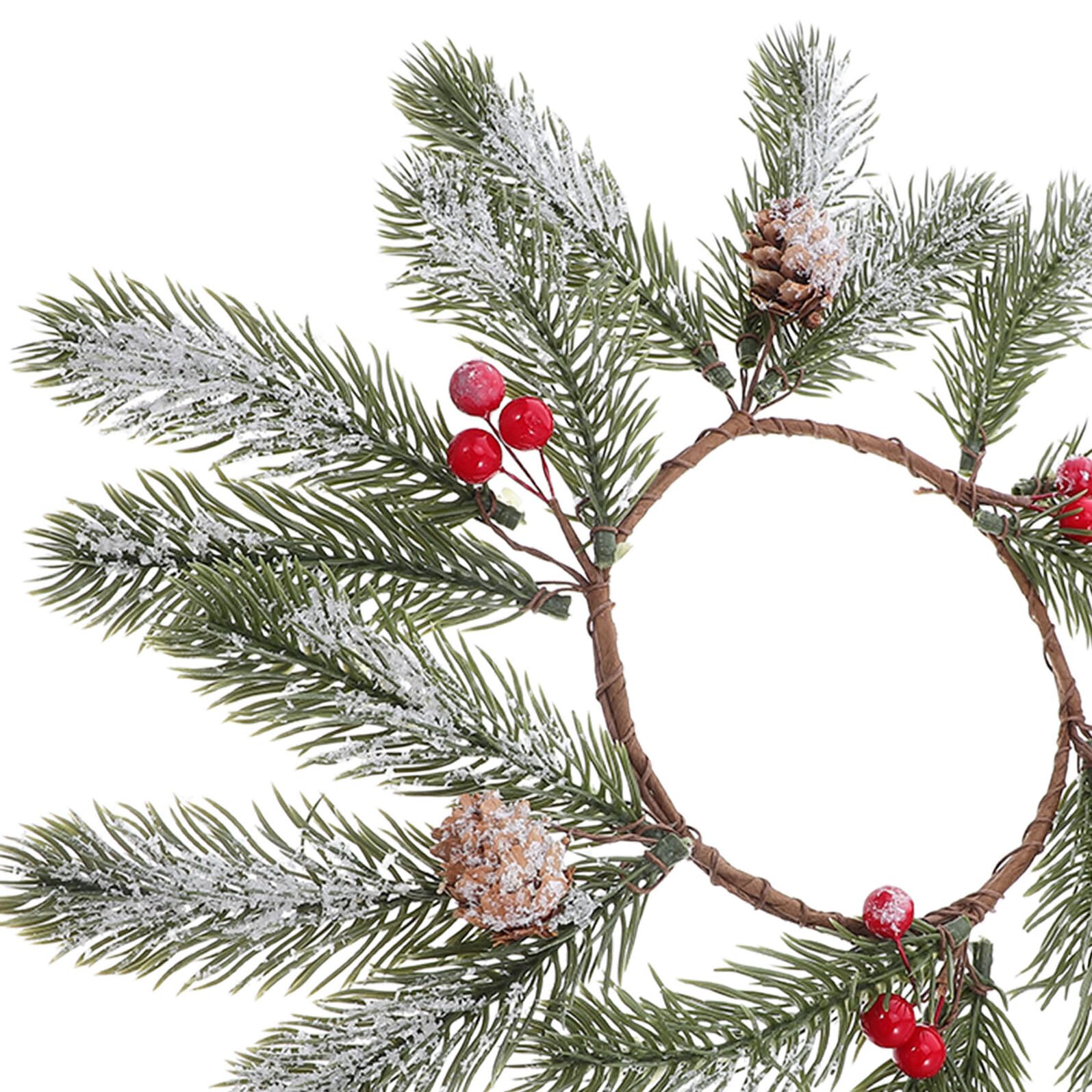 4piezas Guirnalda de Decoración Navideña Guirnalda de Velas Navideñas para Centro de Mesa Soporte para Velas de Pilar Navideñas para Decoración de Ventana y Cocina