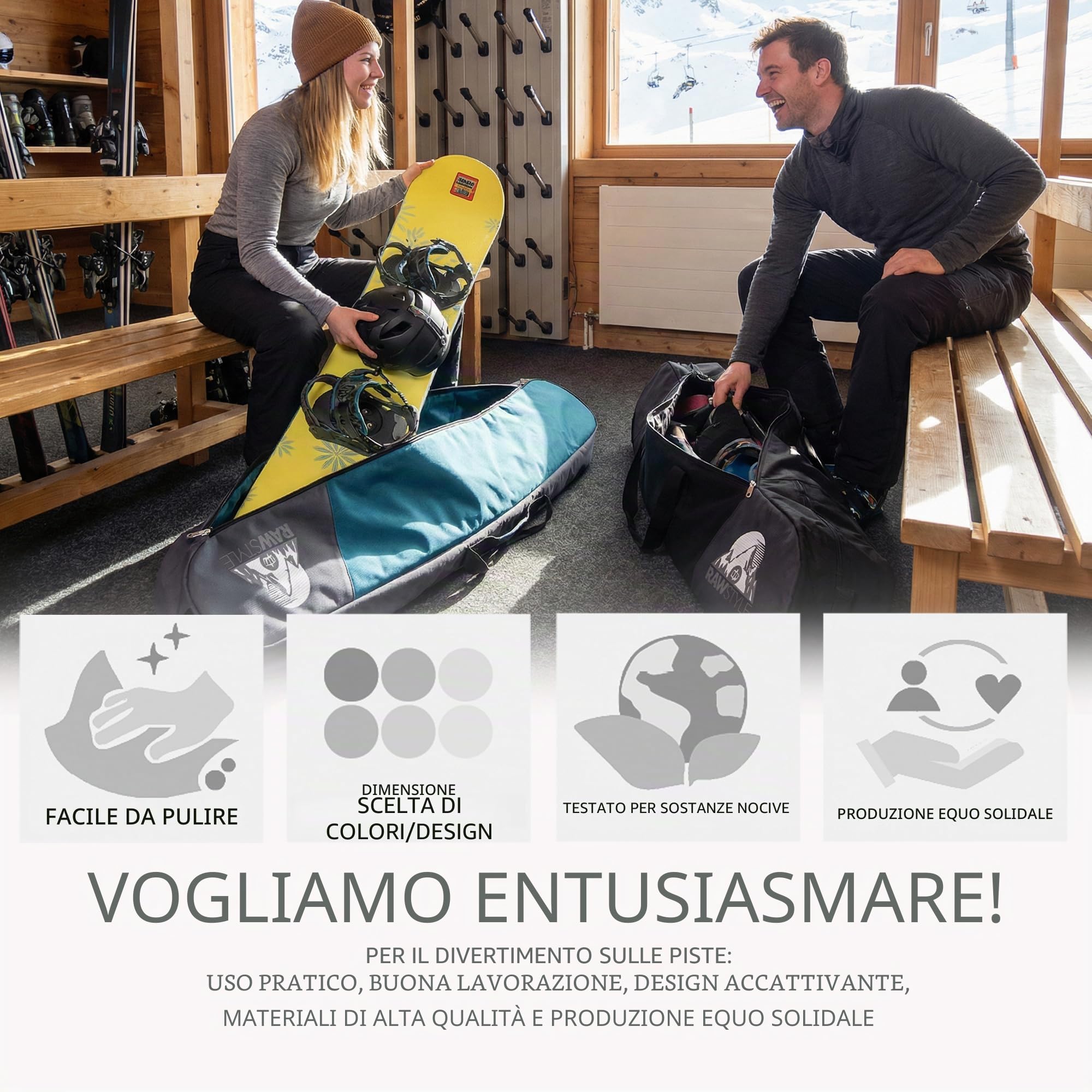 Rawstyle Borsa da Snowboard Zaino Modello 2